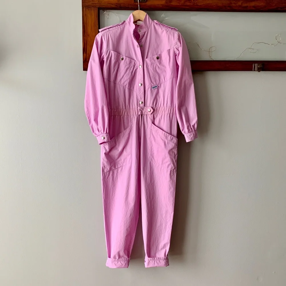 Jumpsuit Pastel Purple Vintage Coveralls for Junior Girls - Picture 3 of 17